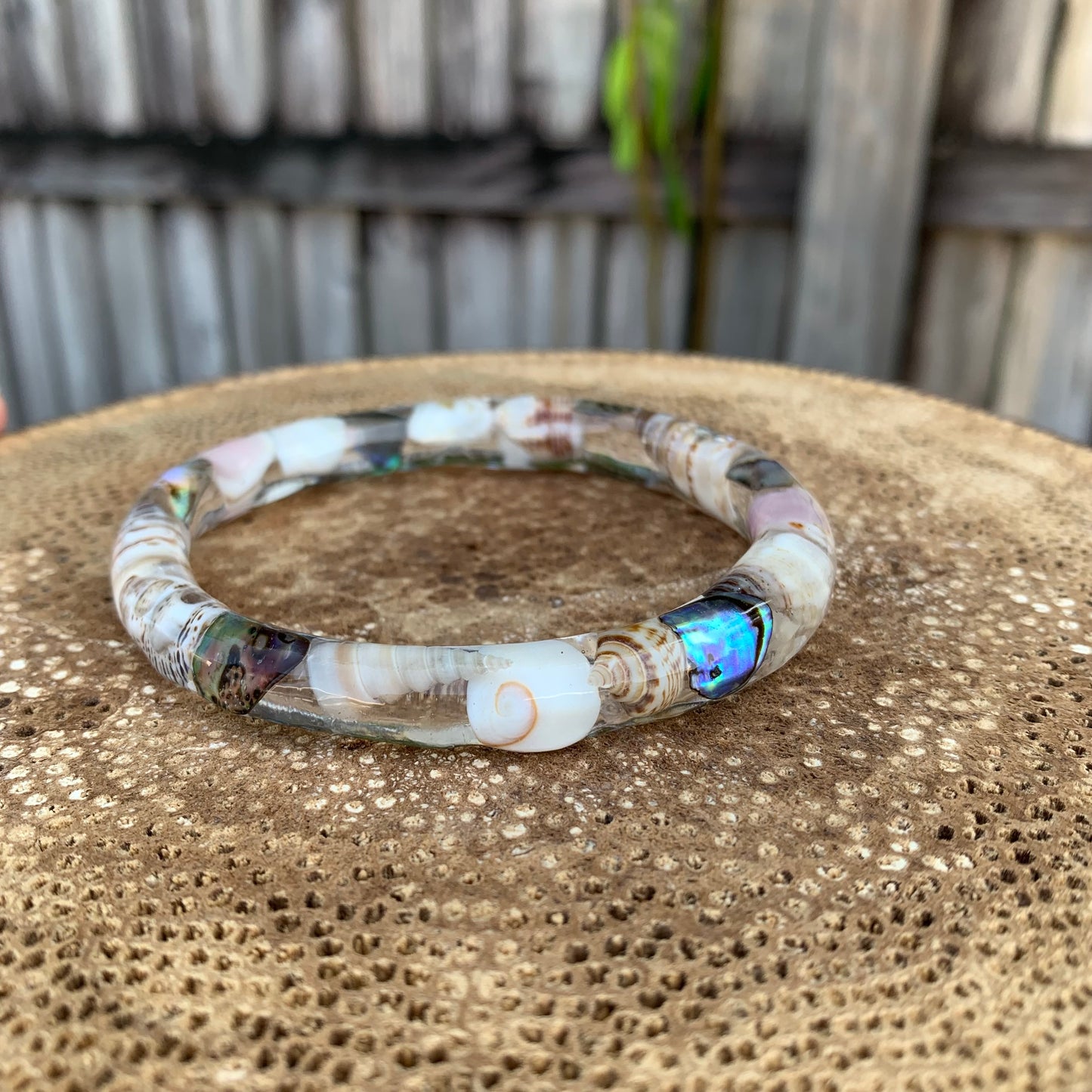 Skinny Mermaid Seashell Bangle Large