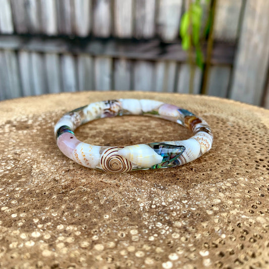 Skinny Mermaid Seashell Bangle Small