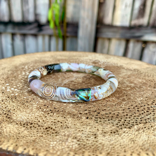 Skinny Mermaid Seashell Bangle Small