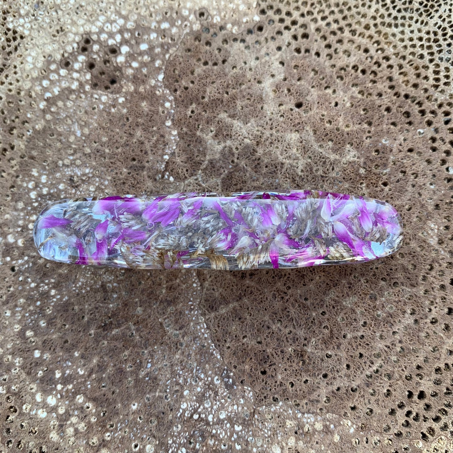 Purple Petals Flower Hair Clip
