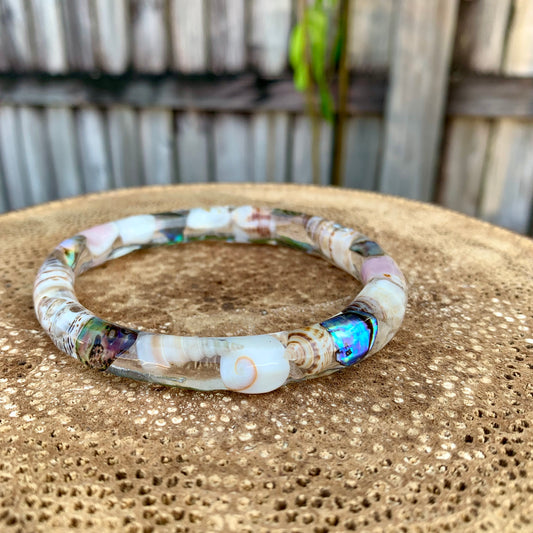 Skinny Mermaid Seashell Bangle Large