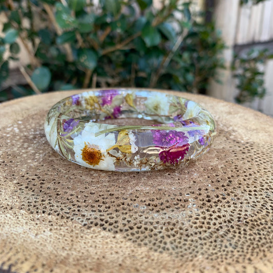 Daisy Flower Bangle Medium